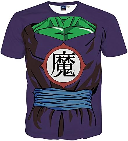 Nemolemon Men's Dragon Ball Z Piccolo 3D Print T Shirt