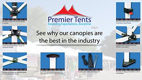 Premier Tents 10'x20' Apex Series 3 Canopy with 1.8mm Aluminum Frame (Royal Blue)