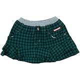 2014年オールシーズン CHILD CHAMP(チャイルド チャンプ) ストレッチツイル格子ティアードスカート 100cm/グリーン NO.C-86843402