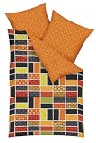 Kaeppel G-101926-19D3-VAMH Bettw&auml;sche 2-teilig Crossroads 155 x 220 cm Satin, Farbe anthrazit
