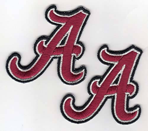 2-Pack Alabama "A" Crimson Tide Iron On College University Football Patch