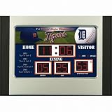 MLB Detroit Tigers Scoreboard Desk Clock