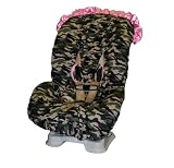 Daddy Camo wtith Pink Ruffle TODDLER CAR SEAT COVER