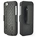 5C Case, iPhone 5C Case,NageBee - Slim Hard Shell Holster with Locking Belt Clip Combo Case for Apple iPhone 5C (Black)