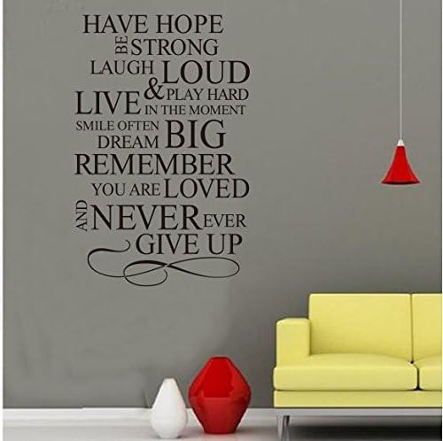 HAVE HOPE - 31" X 23" Wall Sticker Quotes Decor Removable stickers decor Vinyl Art (S194-1 Black)