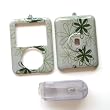 Apple iPod Nano 3rd Generation Image Protector Hard Case Snap On Cover With Belt-Clip Green Flower 93