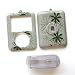 Apple iPod Nano 3rd Generation Image Protector Hard Case Snap On Cover With Belt-Clip Green Flower 93