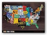 USA Map II by Aaron Foster 24x36 Art Print Poster