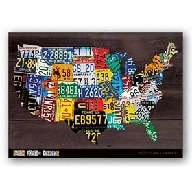 USA Map II by Aaron Foster 24"x36" Art Print Poster