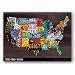 USA Map II by Aaron Foster 24"x36" Art Print Poster