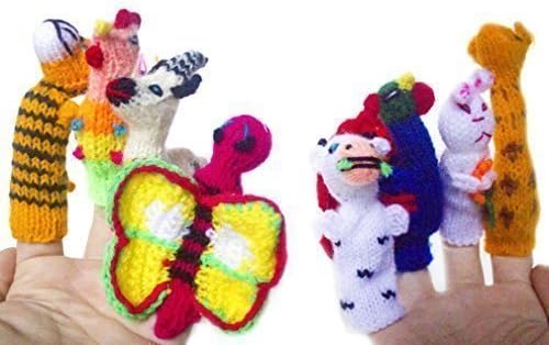 FREE GIFT! Bunny Rabbit PUPPET - Plus Ten Handmade Toy Story Telling Fun Family Finger Puppets Playtime Perfect For Toddlers #1 Best For The Holidays Teacher Gift Share Precious Memories Forever Fun Variety Animals &amp; People