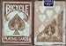 Bicycle Dirty Faded Vintage Teal Brown Playing Cards