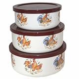 Corelle Coordinates 6-Piece Enameled Bowl Set, Country Morning