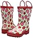 Hatley Girls' Little Printed Rain Boot, Strawberry Sundae, 8 US Child