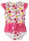 Vitamins Baby Baby-Girls Infant Butterfly And Fruit Tutu Bodysuit, Pink, 12 Months