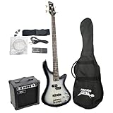 Pyle-Pro PGEKT50 Professional Full Size 4 String Electric Bass Guitar Package