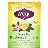 Yogi Green Tea Blueberry Slim Life, Herbal Tea Supplement, 16-Count Tea Bags (Pack of 6)