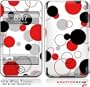 iPod Touch 2G & 3G Skin and Screen Protector Kit - Lots of Dots Red on White