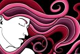 Artist Prints: Pink Girl Wall Painting: Framed Wall Art Modern Contemporary. 48w x 36h