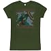 Search : Captain America - Stars Green Ladies T-Shirt