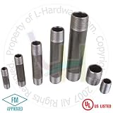NUSET 1 x 1-1/2 Black Steel Pipe Nipple (BN25-1A)