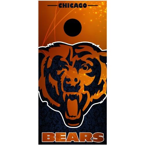 Chicago Bears Wrap set, 2 decals 24x48" for cornholebaggo