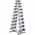 Chrom-Hantelst�nder mit 10 Paar Hante...