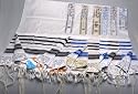 Tallis Prayer Shawl 24/72 Blue Silver or Gold Imported From Israel