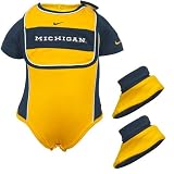 Nike Michigan Wolverines Newborn Bib & Booties Set