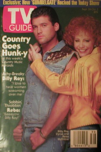 TV Guide September 26 1992 Billy Ray Cyrus & Reba McEntire