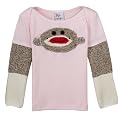 Infant Girls' Morfs Sock Sleeve Cheeky Monkey - Light Pink