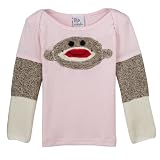 Infant Girls' Morfs Sock Sleeve Cheeky Monkey - Light Pink - (6-12M)