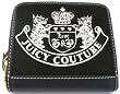 Juicy Couture Black Heritage Crest Zip Sfp French Zip Around Terry Wallet