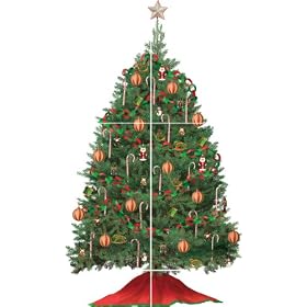 RoomMates RMK1203GM Build A Christmas Tree Peel & Stick Wall Decal