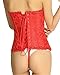 Zanuce Women's Sexy Satin Boned Lace Up Overbust Plus Size Corsets Bustier