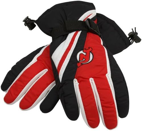 New Jersey Devils Red-Black Nylon Ski Gloves