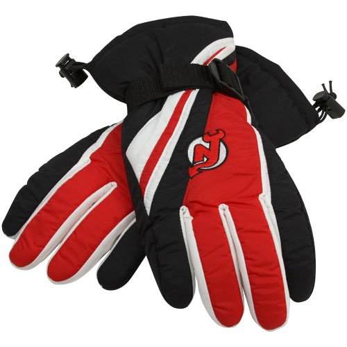 New Jersey Devils Red-Black Nylon Ski Gloves