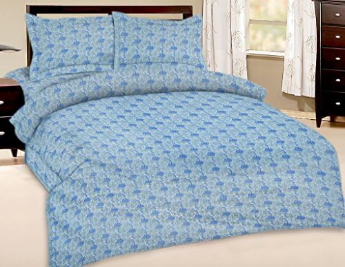 Urban style satin Floral Double bedsheet With 2 pillow covers