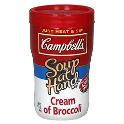 Campbell's Soup At Hand Cream Of Broccoli, 10.75-Ounce Microwavable Cups (Pack of 8)