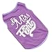 Small Dog Shirt, Voberry Fashion Pet Puppy Clothes Funny Cotton Costumes Pet Dog Cat Cute Quote T Shirt (XS, Purple)