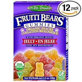 Let's Do Organic Jelly Gummi Bears, 3.5-Ounce Boxes (Pack of 12