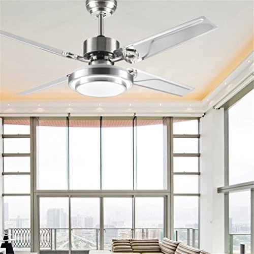 DuDu Home Lighting Modern Style Metallic Wall Switch Ceiling Fan Light, Sand Nickel