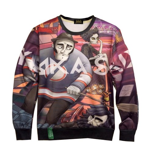 Zero Unisex Top Hipster Punk Rock Galaxy Exaggerating Sweater T Shirts (M ( US Size S ), NO.14)