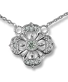 Four Heart Pendant in white gold by Zasha Signature Jewelry