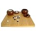 Go Board with Wood Bowls and 8mm Thick Glass Stones