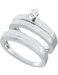 0.52CT DIAMOND MARQUISE CENTER TRIO SET