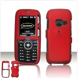 LG LX260 Rumor Scoop Cell Phone Red Rubber Feel Protective Case Faceplate Cover