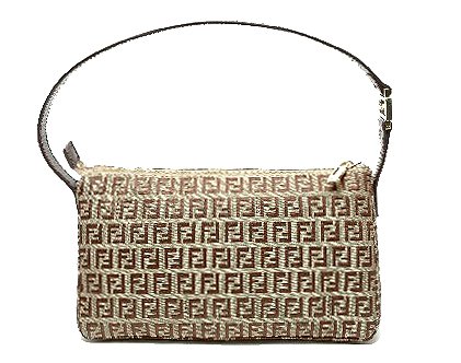 Fendi Authentic Handbag Bag w/Leather Trim