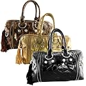 Womens Faux Leather Zipper Detail Fashion Handbag Purse (different colors available)