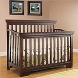 Cherry Sorelle Robin 3-in-1 Convertible Crib w, Toddler Rail